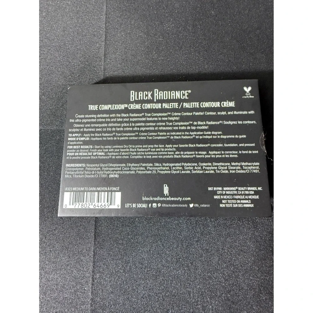 Black Radiance Creme Contour Palette Medium to Dark New 8323 3-Pack‎ Sculpting